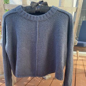 SILENCE + NOISE Blue Cropped Sweater